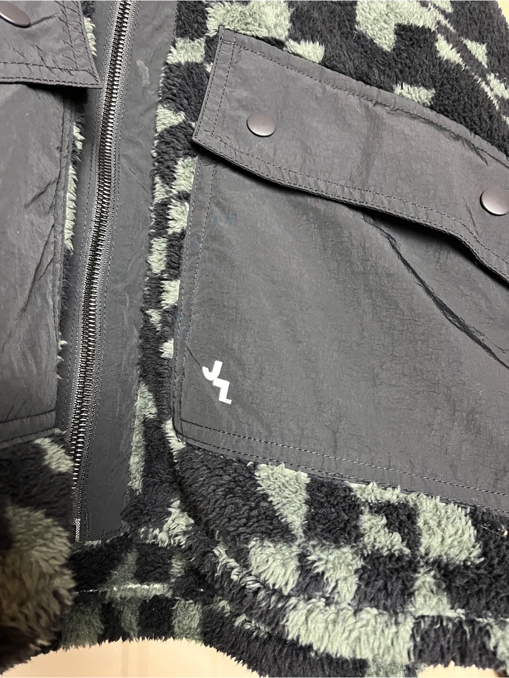 Women’s JoyLab Patterned Fleece Zip Up - Picture 2 of 8